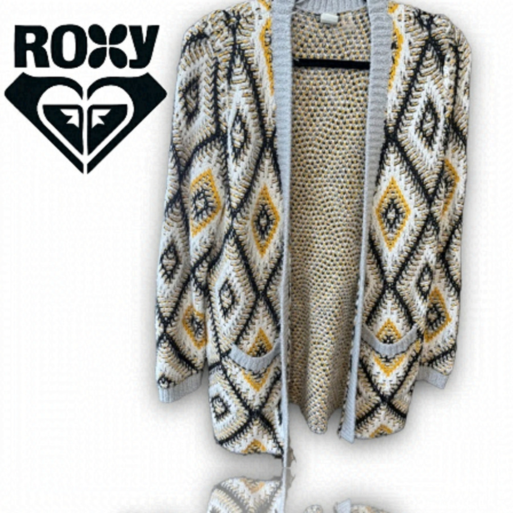 Roxy Aztec boho cardigan sweater​​​